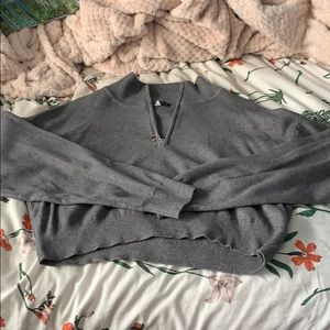 Cropped quarter zip